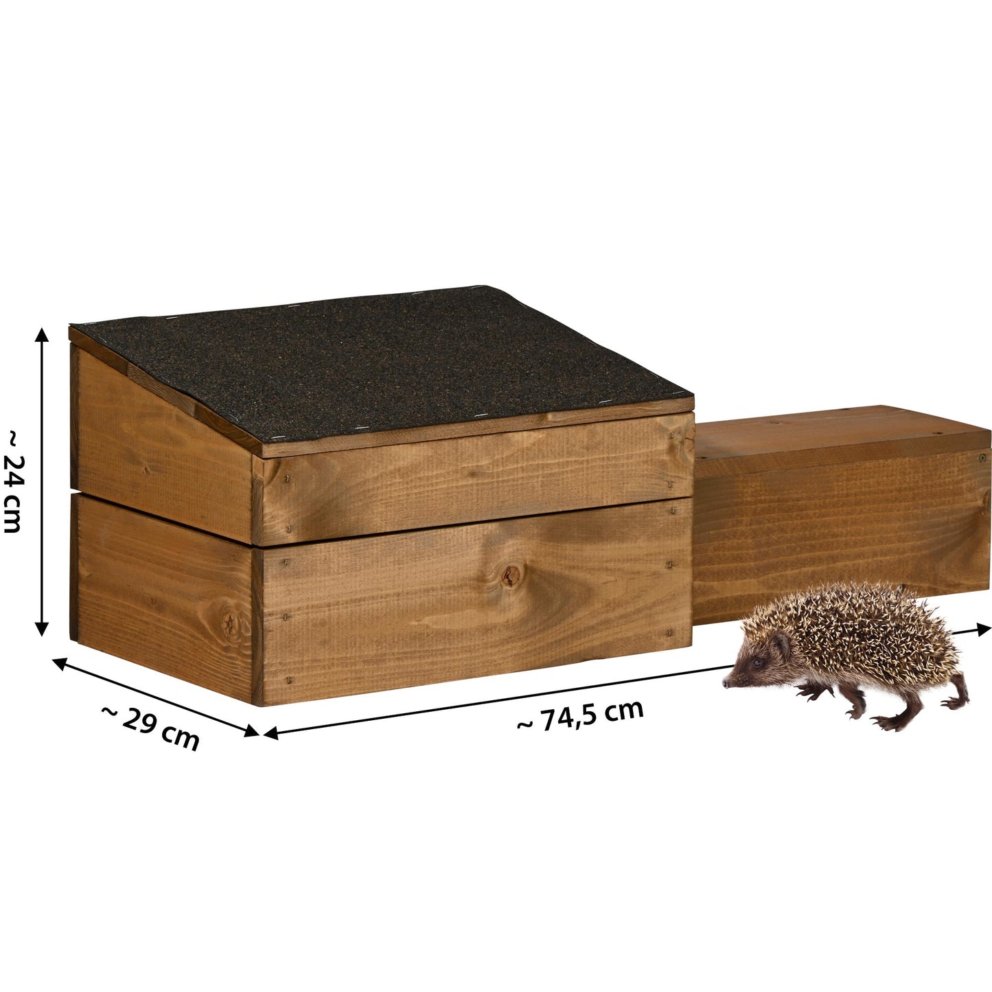 Nachhaltiges Igelhaus aus Holz für sicheres Überwintern