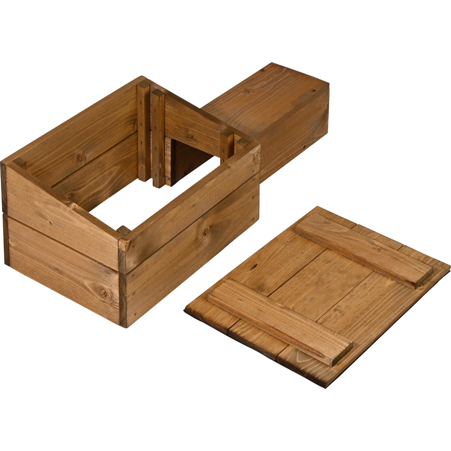 Igelhaus aus FSC®-zertifiziertem Holz mit Rattenklappe