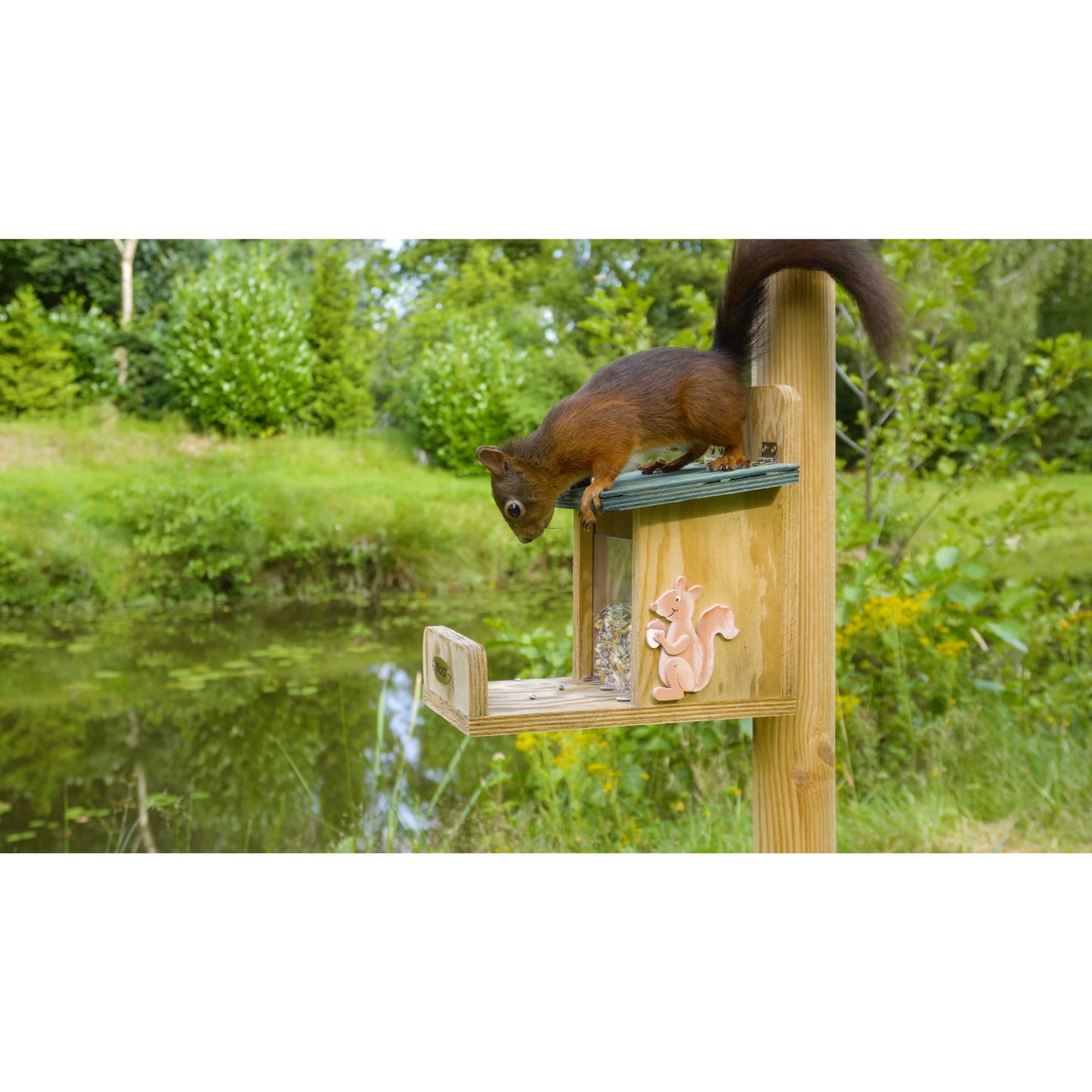 Art. 22219e - Eichhörnchen-Futterstation mit Futtersilo | Grün