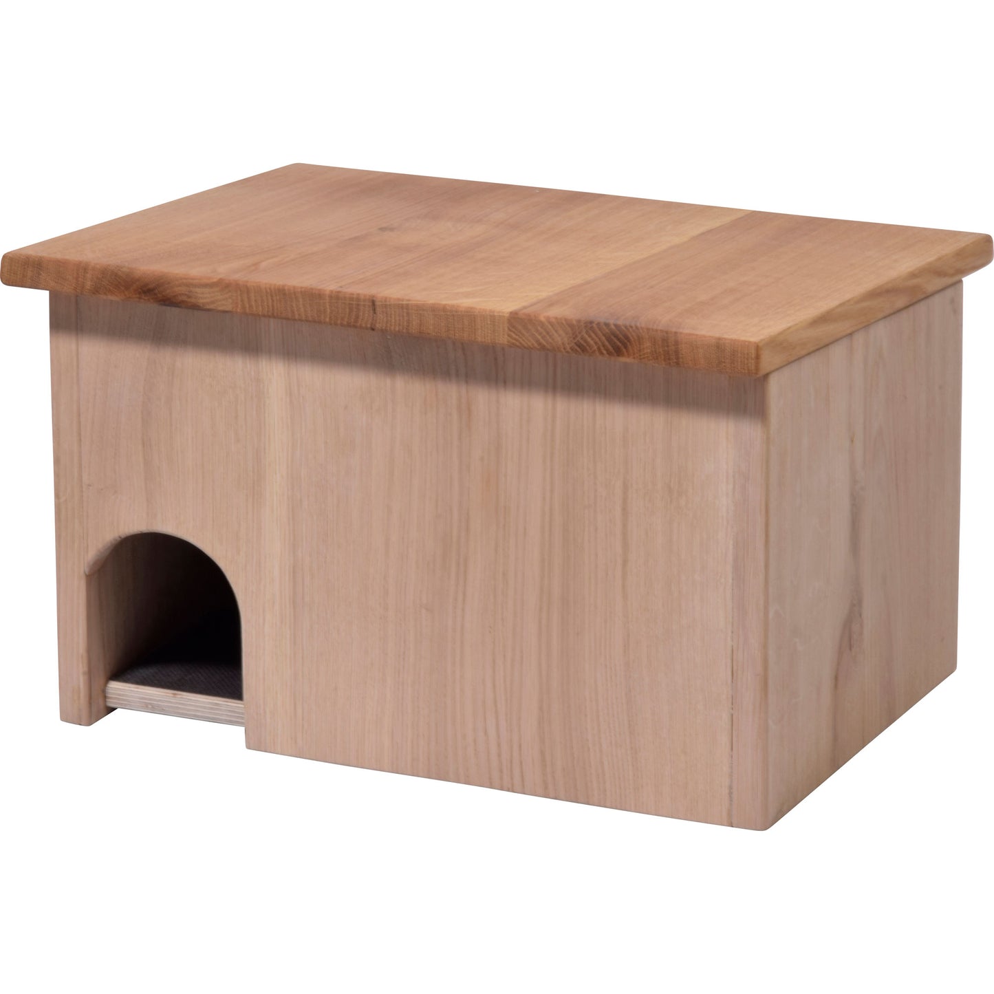 Wetterfestes Igelhaus aus massivem Eichenholz mit geölter Oberfläche für lange Haltbarkeit