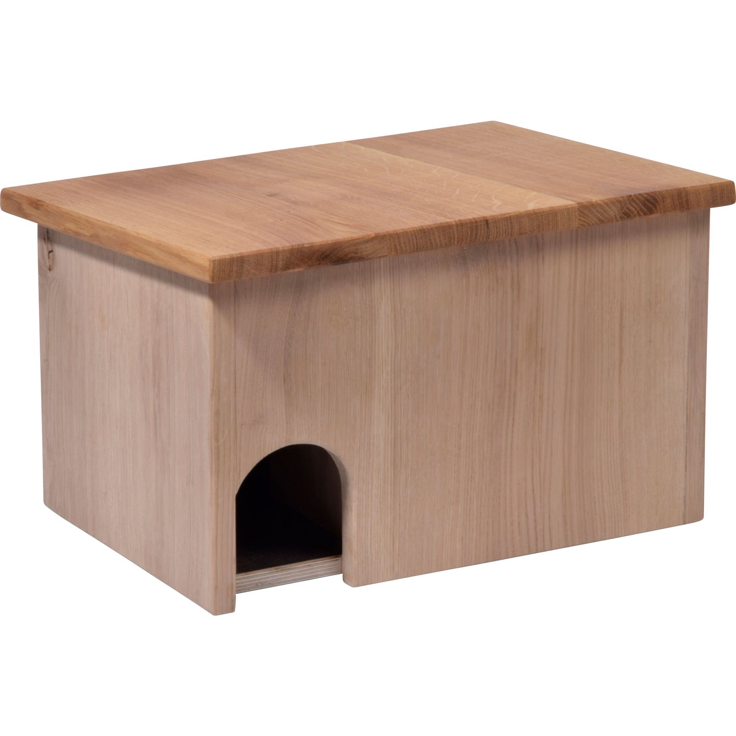 Handgefertigter Igelunterschlupf mit abnehmbarem Deckel zur einfachen Reinigung