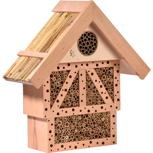 Insektenhotel „Monschau“ aus FSC®-zertifiziertem Rotbuchenholz im Fachwerkdesign