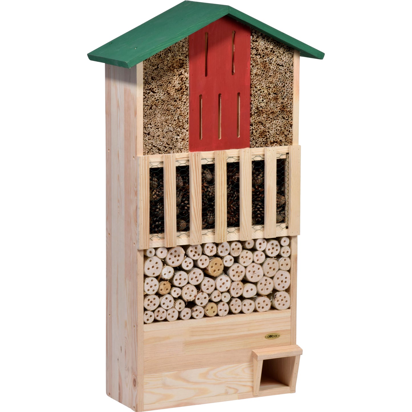 Art. 22696FSCe - XXL Insektenhotel-Wand mit integriertem Igelhaus