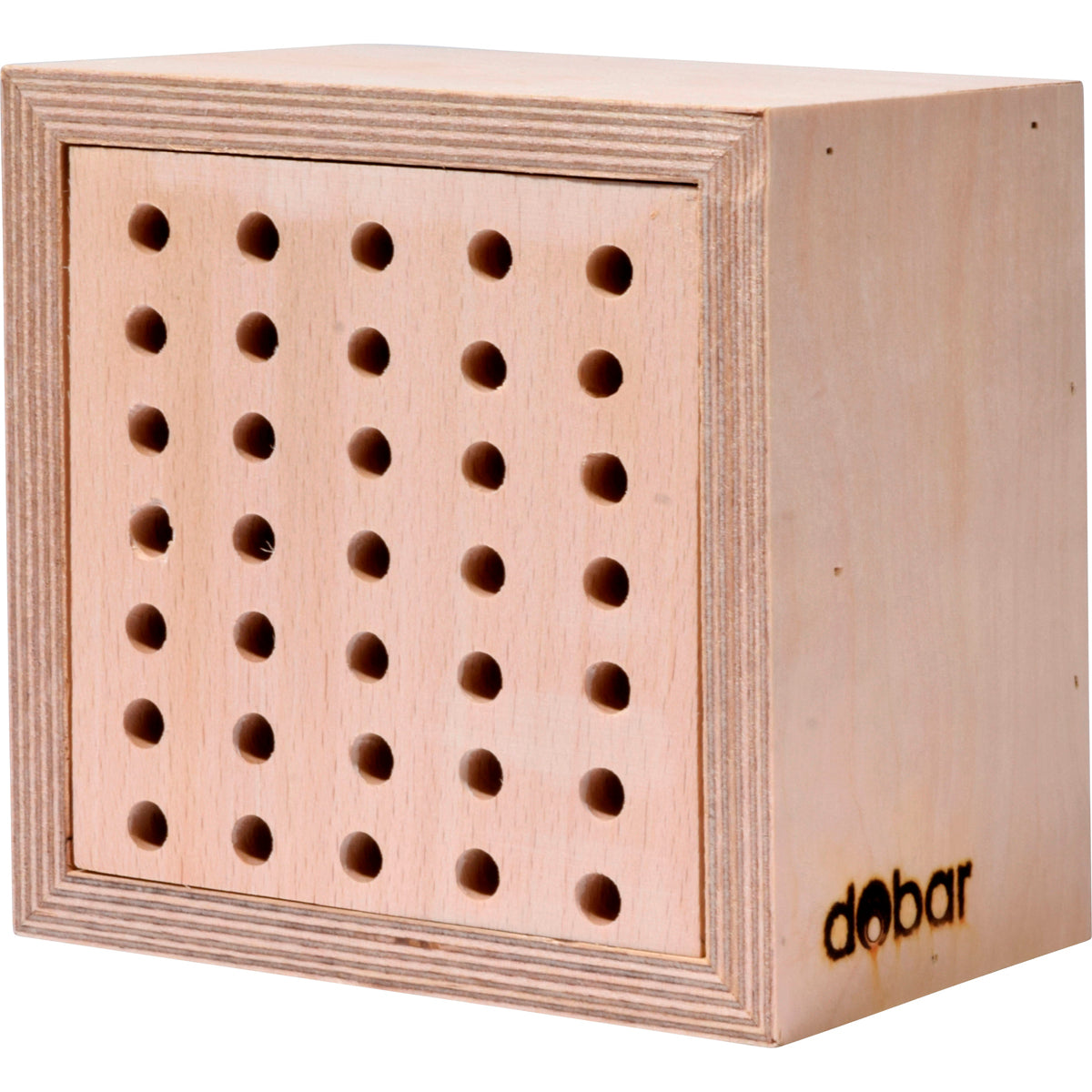 Robustes Wildbienenhaus mit naturbelassenem Holz für eine artgerechte Bestäubung