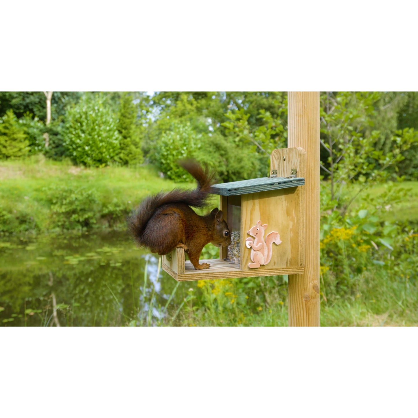 Art. 22219e - Eichhörnchen-Futterstation mit Futtersilo | Grün