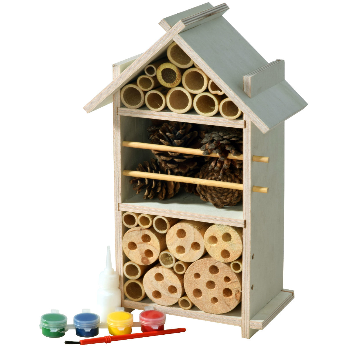 Art. 22369FSC - Insektenhotel Bausatz inkl. Farbe | DIY-Set für Kinder